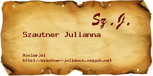 Szautner Julianna névjegykártya