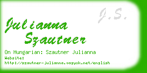julianna szautner business card